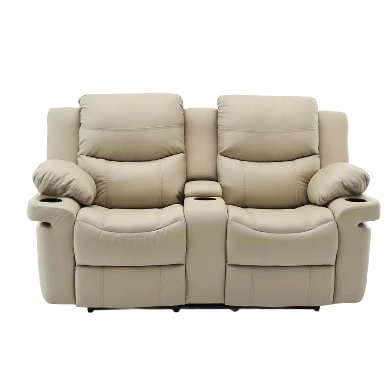 Kožené čalúnené manuálne polohovacie kreslo Loveseat